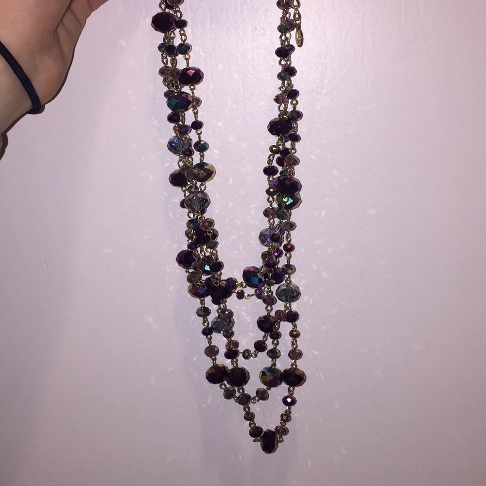 LAYERED necklace beaded! Colorful